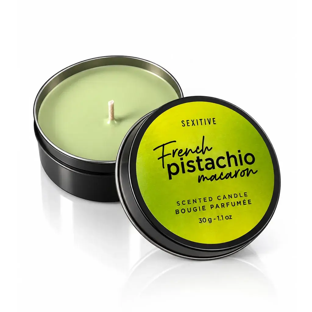 Massage Candle en French Pistachio Macaron